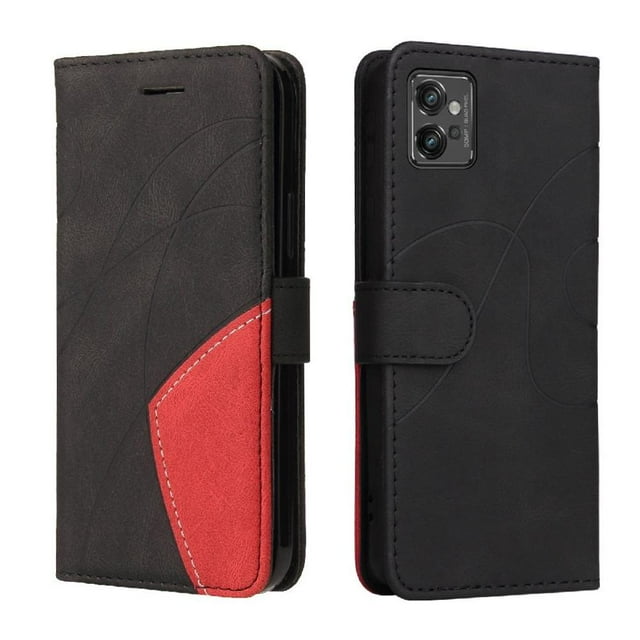 GANGXUN Flip Case for Motorola G32 – Leather Wallet Cover with Card Slots, Kickstand & Color Stitching Protective Folio
