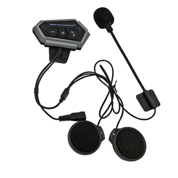 Motorcycle Helmet Bluetooth Earphones, Wireless Headset BT 5.0 with 2000mAh Battery, Durable ABS Speakers Noise Cancelling Audio Gear for Sports Commuting Outdoor Activities