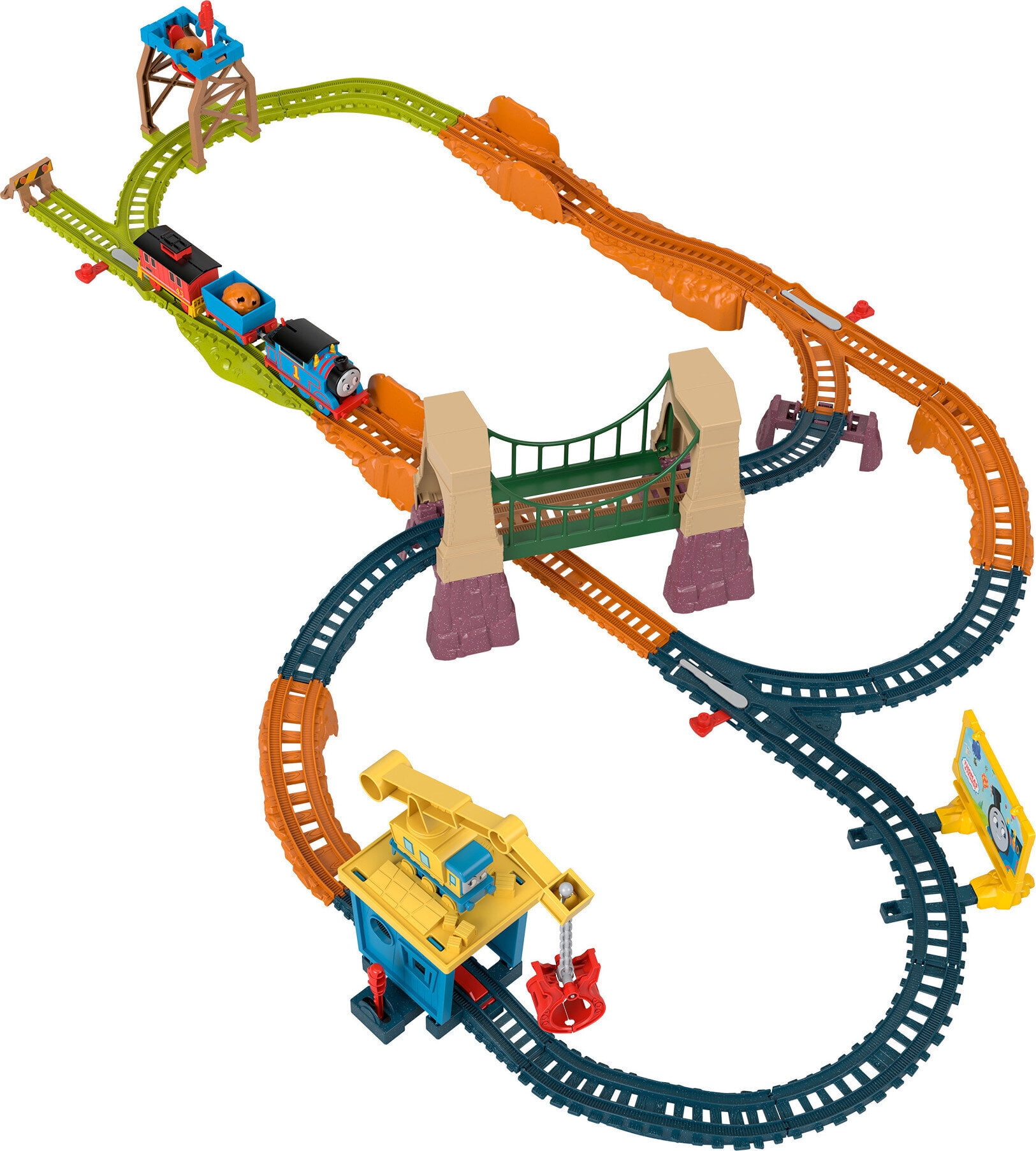 Thomas & Friends A Bridge to Sodor Motorized Toy Train & Track Playset, 32 Pieces, Preschool Toys