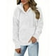 thumbnail image 2 of Tops de trabajo para Mujeres,Sudadera informal con capucha para mujer, blusa con cuello abotonado, top holgado de poliéster, abrigo cálido de manga larga para el hogar, sopatenor, 2 of 8