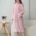 thumbnail image 2 of Miluxas 2025 Clearance! Womens Robes Warm Plush Winter Robe Clearance, Zip up Long Fleece Bath Robes Female, Zipper Bathrobes for Women, 2 of 9