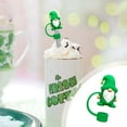 thumbnail image 5 of Meggemo St Patrick's Day Straw Topper Dust Plug Cute Shamrock Themed Silicone Straw Covers For Party Drinks Beverages Home Kitchen Bar Holiday Celebrations Decor, 5 of 5