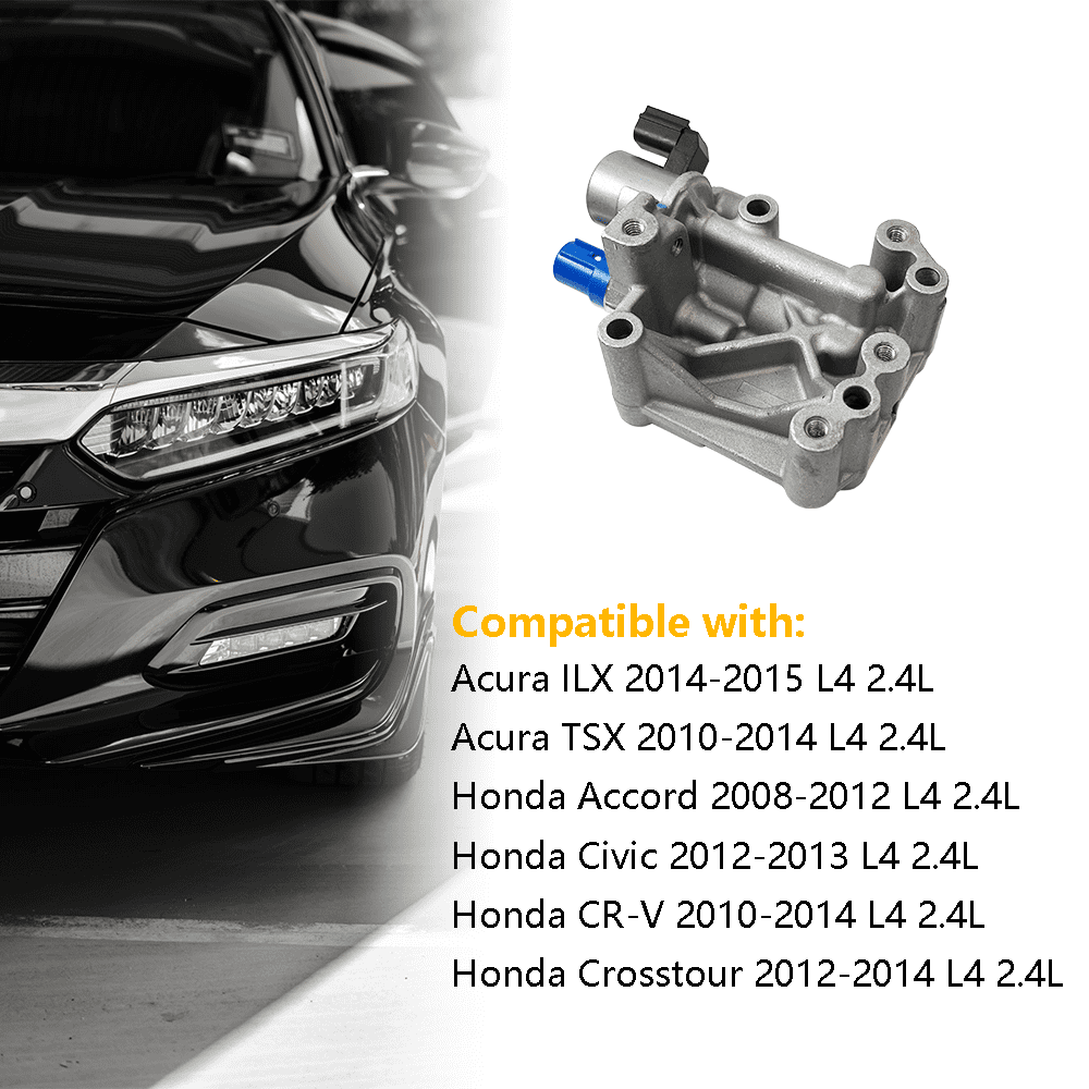 Engine Variable Valve Timing VVT Solenoid With Sensor | Replacement for Acura ILX TSX, Honda Accord Civic CR-V Crosstour | Replace# 15811-R40-A01, 918-080