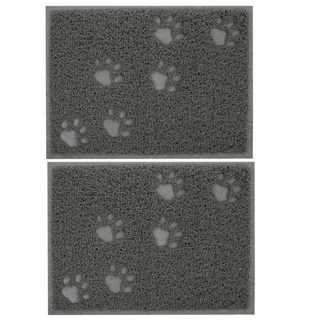 Shisuyan 2Pcs Cat Litter Mat PVC Pet Mat Adorable Litter Box Mat Non-slip Cat Litter Mat