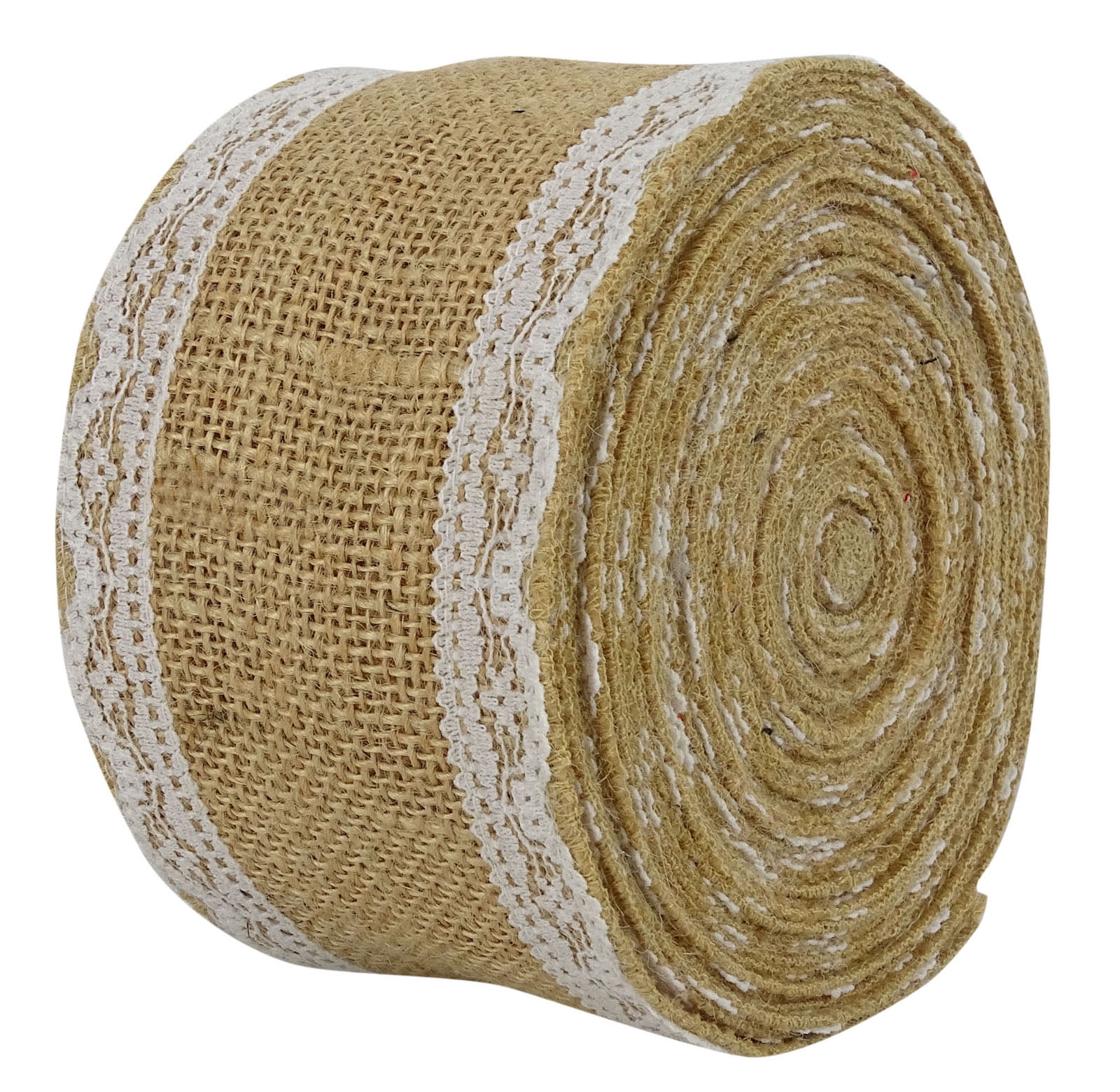 1Roll Jute Ribbon Vintage Lace Edge DIY Gift Wrapping Sewing Crafts Decoration 