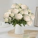 thumbnail image 5 of Ramo De Rosas De Plástico 6 piezas de rosas artificiales de plástico blanco para decoración de bodas y hogares. Rkxzt, 5 of 8