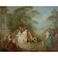 thumbnail image 3 of Jean-Baptiste Pater 14x12 Black Modern Framed Museum Art Print Titled - Assembly in a Park (1715-1736), 3 of 5