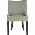 thumbnail image 3 of SAFAVIEH Afton Side Chair with Silver Nail Heads, Granite/Espresso, Set of 2, 3 of 5