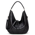 thumbnail image 2 of Faraee Womens Crescent Tote Bag Underarm Leather Shoulder Purse Tassel Crossbody Top Handle Handbag for Travel Shopping Casual Black, 2 of 4