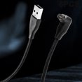 thumbnail image 2 of [Combinado 943414] Codo Vertical Trenzado 90° A USB Un Codo El Cable Carga Reloj Admite La Transmisión Datos Y Es Adecuado para ​​​​7/7S/7X/6, 2 of 8
