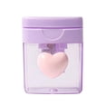 thumbnail image 1 of Heart-Shaped Rotating Hole Pencil Sharpener with Transparent Cover, Easy Cleaning, Compact and Portable for School, Home and Office Use, 1 of 6