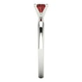 thumbnail image 3 of Clara Pucci 14K White Gold 0.5ct Garnet Solitaire Ring for Women, 3 of 8