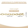 thumbnail image 2 of Uxcell 9.84 Feet/3 Meter Stainless Steel Curb Chain, 2.5x0.6mm Cuban Link Chain, Flat Links Cross Cable Chains for DIY Jewelry Making Supplies, Gold, 2 of 6