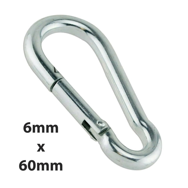 Lefu Mousqueton en Métal Solide Pince à Ressort pour Escalade Karabiner Crochet en D