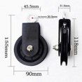 thumbnail image 2 of Swivel Pulley Block, Single Pulley Block with U-Mount Bracket Swivel Lifting Pulley Roller Wheel for Wire Rope Cable Pulley Strength Training, 1PC, 2 of 5