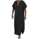 thumbnail image 1 of Deep V-neck Men Robe Short Loose Robe Traditional Clothing Zekai VCNMR, 1 of 4