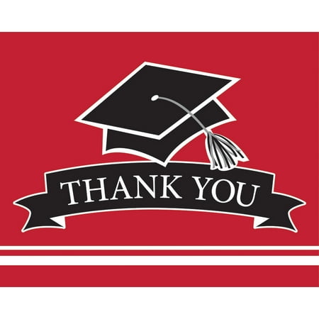 - Club Pack of 75 Red and Black “Thank You” Decorative School Spirit Notes 9.25”