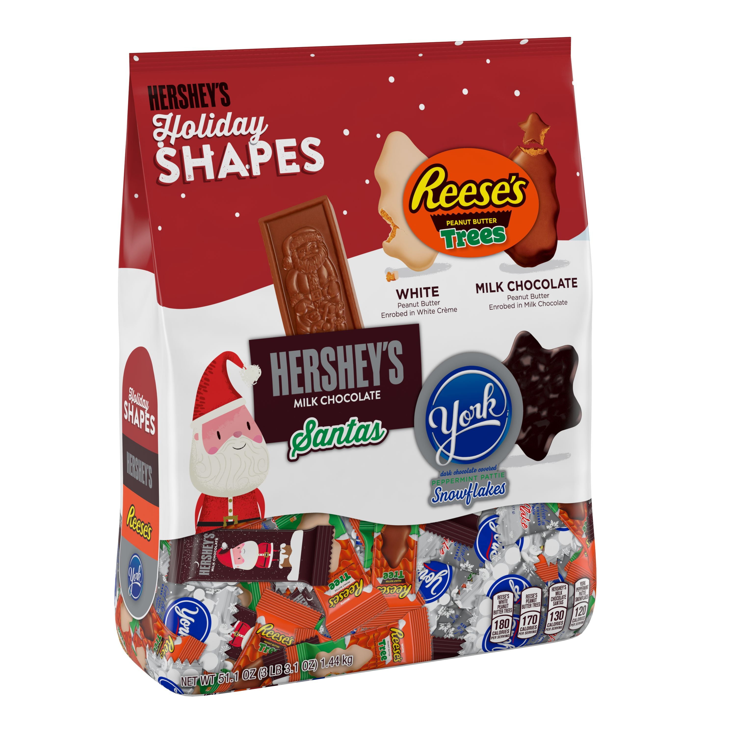 Hershey's Holiday Shapes Assorted Candy Bag, 51.1 Oz.