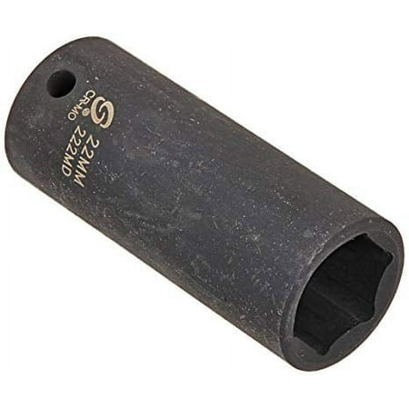 UPC: 0613364902226 | Sunex Tools 222MD – 1/2 Drive 22MM Deep Impact Socket