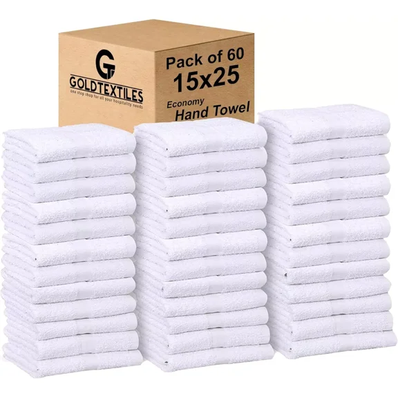 Huba Homes Salon Hand Towels Washcloths Set Cotton Blend 16x27, 15x25 Sizes Bulk Pack Towel