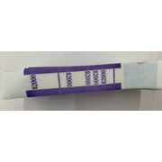 Currency Straps - Self Sealing Money Bands, $2000-Violet, 100 pack, by NF String