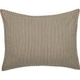 thumbnail image 2 of VHC Brands Sawyer Mill Ticking Stripe Sham, Standard 21x27, Charcoal Grey, 2 of 5