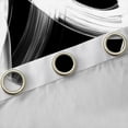 thumbnail image 4 of Castle Fairy White Stripes Blackout Curtains Set of 2 (52x84 Each),Vintage Window Curtains, 4 of 6