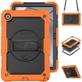 thumbnail image 2 of For Samsung Galaxy Tab A9 8.7" SM-X110/X115/X117 Case with Screen Protector Shoulder Strap, 360 Rotating Hand Strap & Stand, Shockproof Rugged Heavy Duty Case for Galaxy Tab A9, 2 of 8