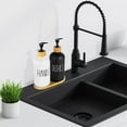 thumbnail image 2 of Qtmnekly Hand and Dish Soap Dispenser for Kitchen Sink - Farmhouse Kitchen Soap Dispenser Set with Tray (Black & White), 2 of 6