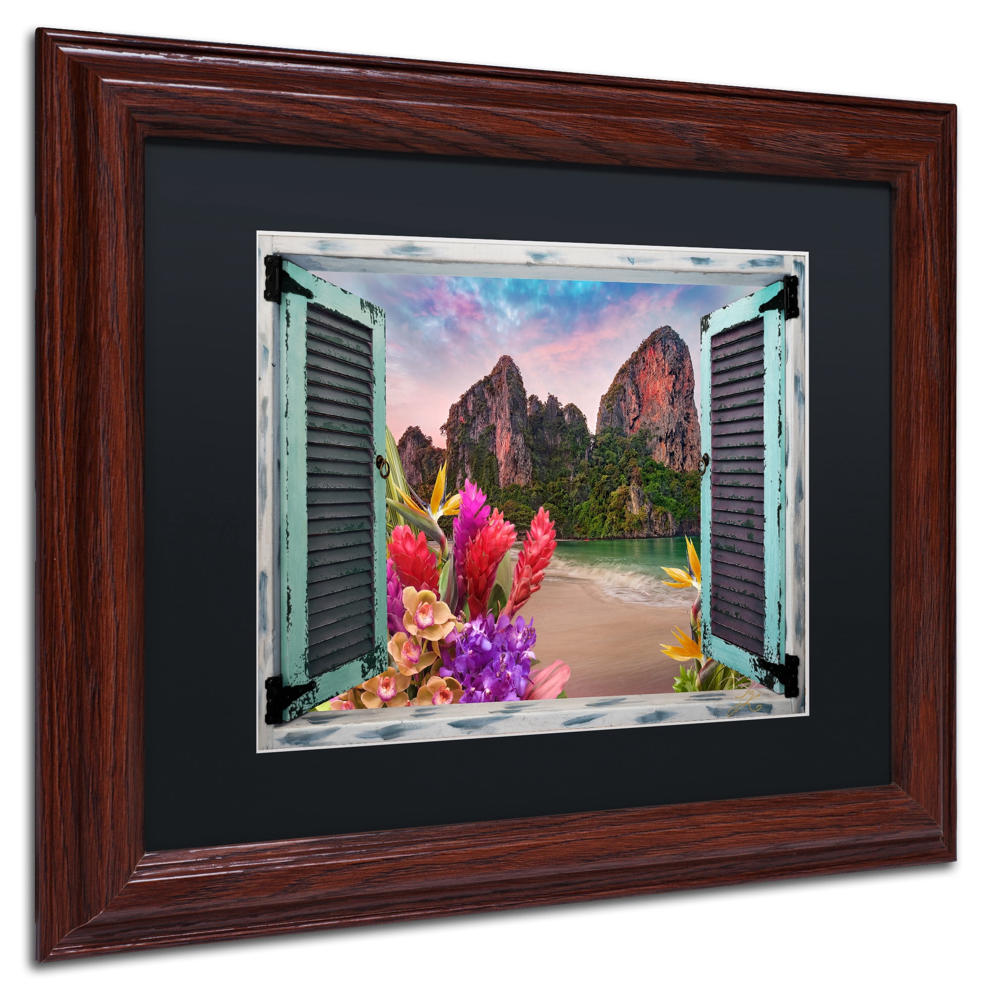 Leo Kelly 'Window to Paradise VI' Matted Framed Art