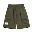 thumbnail image 5 of DayScoop Mens Plus Size Shorts Big Tall Bottoms Summer Casual Fashion Solid Color Multi Pocket Elastic Waist Oversize Loose Short Pants, 5 of 6