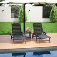 thumbnail image 3 of HDPE Plastic Outdoor Patio Reclining Chaise Lounge Chair, 3 of 7