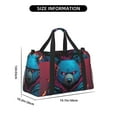 thumbnail image 3 of Easygdp Neon Cyberpunk Blue Bear Print Gym Bag Travel Duffel Bag,Weekender Bags for with Compartment,Carry on Overnight Bag, 3 of 7
