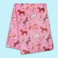 thumbnail image 4 of Wildkin Kids Plush Velour Throw Blanket for Girls and Boys (Wild Horses Pink), 4 of 5