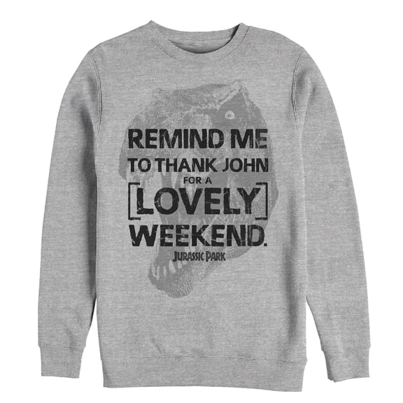 Men's Jurassic Park Lovely Weekend Sweatshirt Athletic Heather Small