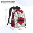 thumbnail image 2 of Yield Leaves And Anemone Print Backpack for Women Men, Lightweight Casual Travel Daypack, Classic Basic College Backpack, Middle School Bag, 2 of 5
