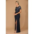 thumbnail image 5 of Women's Eva USA 3439 Long Formal Mother Of Groom evening elegant Dress Plum L, 5 of 9