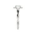 thumbnail image 3 of 1ct Diamant Halo Solitaire Vintage Bande Entrelacée Ronde Or Blanc 14k, 3 of 4