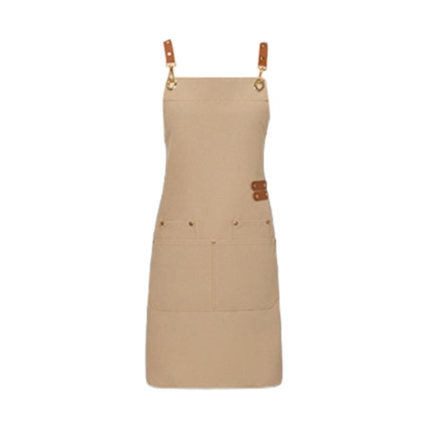 Delantal genérico de cocina impermeable con uniforme de trabajo, regalo para barbacoa, color caqui.