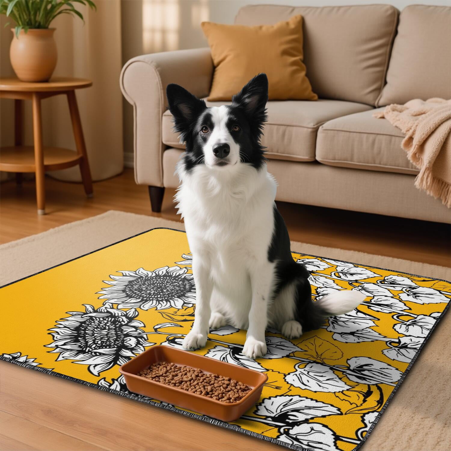Medium Floral Print Washable Training Mats 2-Count, 24x35 Inch Reusable Puppy Pads, Highly Absorbent Dog Potty Pad for Indoor Floor Protection