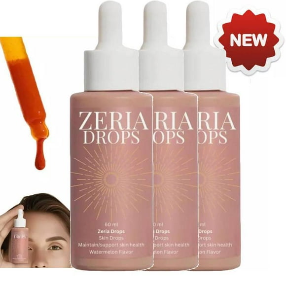 Zeria Drops-Sunless Tanning Drops,Natural Self Tanning Drops,Sun-Kissed Glow 3 X