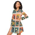thumbnail image 3 of FORMRS Womens Long Sleeve Nightgowns Crew Neck Sleep Shirt Soft Pajamas Sizes S-3XL, Jungle Stamp, 3 of 8