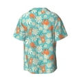 thumbnail image 7 of Picia Cute Sloth on Floral Tree Men's Linen Shirts Short Sleeve Cuban Beach Shirts Casual Shirts Button Down Shirt for Men Beach Summer Wedding Shirt-3X-Large, 7 of 7