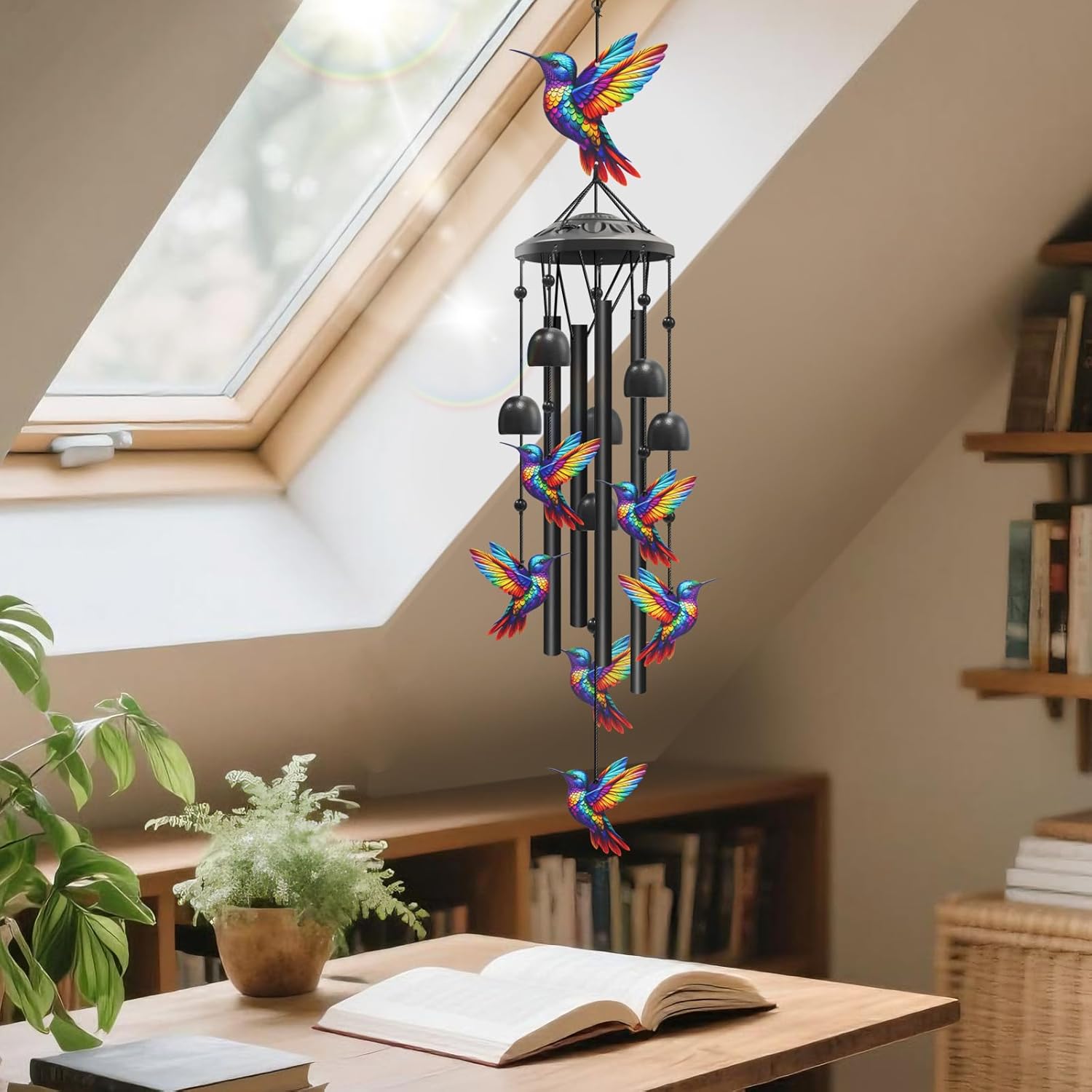 KEYAHAPPY Hummingbird Metal Wind Chimes photo 7
