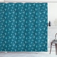 thumbnail image 1 of Ambesonne Ballet Shower Curtain, Snowflake Ballerina Dancers, 69"Wx75"L, Petrol Blue Turquoise, 1 of 3