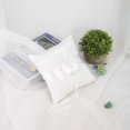 thumbnail image 2 of Almohada para portador de anillo con lazo de satén blanco, almohada para anillo de boda (20*20cm), 2 of 8
