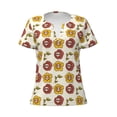 thumbnail image 2 of Uemuo Sunflowers And Skull Drawing Women's Deep V-Neck Low Cut Tops - Casual Loose Fit with Stainless Steel Loop, Soft, Breathable, Perfect for Office, Travel, and Daily Wear-X-Large, 2 of 5