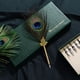 thumbnail image 4 of Pluma de caligrafía Vintage YONGSHENG pluma estilográfica de pavo real 5 puntas de tinta color Como se muestran, 4 of 5