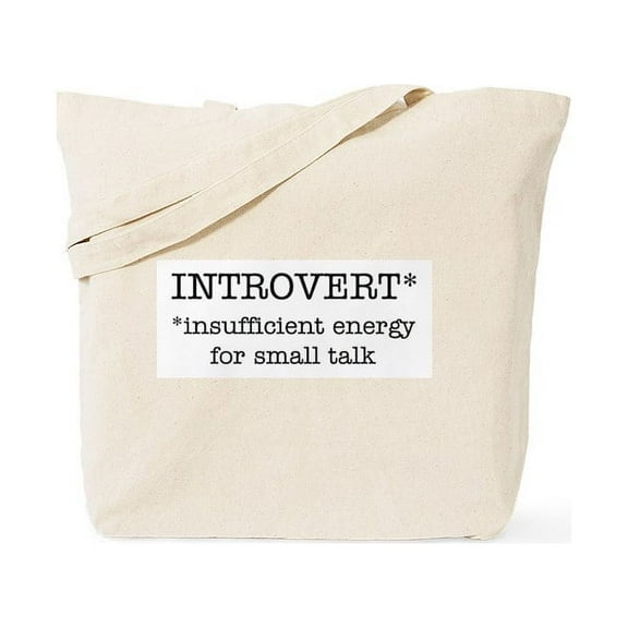 CafePress - INTROVERT Insufficient Energy Tote Bag - Unisex Canvas Tote Bag, Beige, 1-Piece