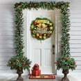 thumbnail image 4 of Cheapark Christmas Wreath With Gold Decorations And Pine Cones, For Home Hotel Holiday Decor, 18 Inch, 4 of 6